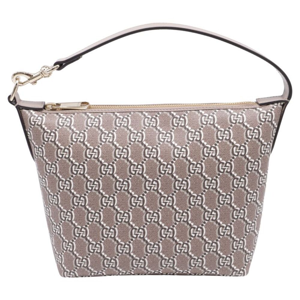 Gucci GG Shadow Monogram Super Mini Ophidia Shoulder Bag in Beige Leather